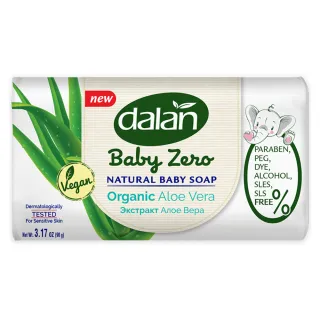 即期品【dalan】有機成分庫拉索蘆薈舒敏嬰兒潔膚皂90g(效期2024.11.13)
