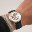 【HAMILTON 漢米爾頓旗艦館】爵士大師系列SKELETON鏤空腕錶40mm(自動上鍊 中性 皮革錶帶 H42535810)