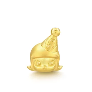 【點睛品】Charme Mini 泡泡瑪特MOLLY-派對帽女孩 黃金串珠