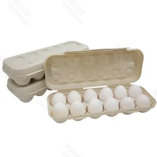【DIBOTE 迪伯特】白色簡約蛋盒/雞蛋盒12顆裝(2入)