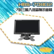 【CHANG YUN 昌運】HBS-708D2 7吋 三輸入液晶顯示螢幕 HDMI VGA AV