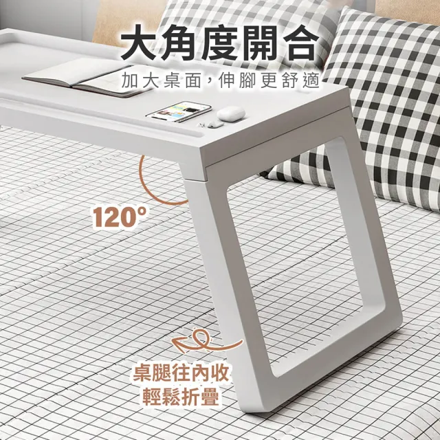 【Jo Go Wu】床上摺疊桌-2入(摺疊桌/床上桌/懶人桌/書桌小桌子/折疊筆電桌/書桌/折疊方桌)
