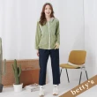 【betty’s 貝蒂思】蕾絲條紋拼接連帽外套(草綠色)