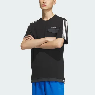 【adidas 愛迪達】LT Tee M 男 短袖 上衣 亞洲版 運動 休閒 假兩件 棉質 舒適 穿搭 黑(IU4812)