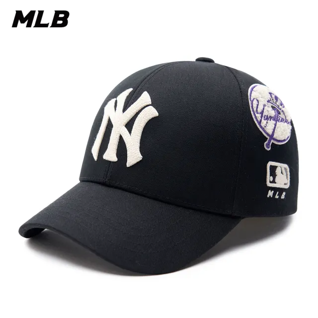 【MLB】可調式硬頂棒球帽 Varsity系列 紐約洋基隊(3ACPV053N-50BKS)
