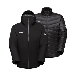 【Mammut 長毛象】Convey 3 in 1 HS Hooded Jacket AF Men GTX兩件式防水保暖外套 男款 黑色 #1010-29150