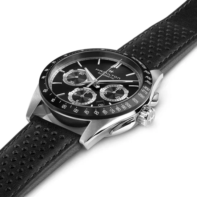 【HAMILTON 漢米爾頓旗艦館】爵士大師系列 PERFORMER腕錶 42mm(自動上鍊計時 中性 皮革錶帶 H36606730)