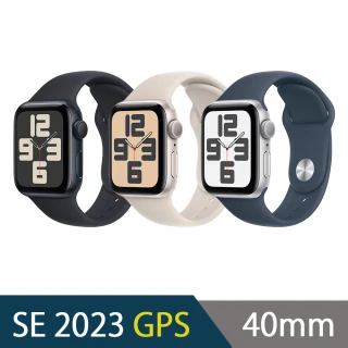 【Apple】Apple Watch SE 2023 GPS 40mm(鋁金屬錶殼搭配運動型錶帶)