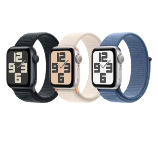 【Apple】Apple Watch SE 2023 GPS 40mm(鋁金屬錶殼搭配運動型錶環)