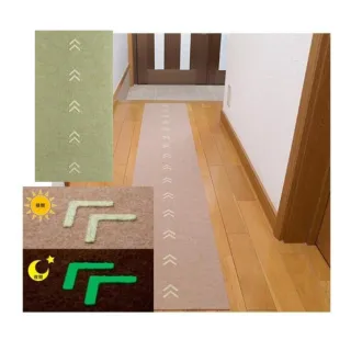 【Sanko】日本製 止滑 夜光指引地墊 60×30X0.3CM(3枚入 綠色)
