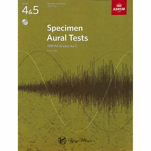 【Kaiyi Music 凱翊音樂】英國皇家聽力測驗試題第4-5級含2片CD Specimen Aural G4-5