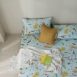 【GOLDEN-TIME】40支精梳棉二件式枕套床包組-非洲草原(單人)