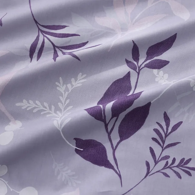 【MONTAGUT 夢特嬌】40支精梳棉二件式枕套床包組-紫葉莊園(單人)