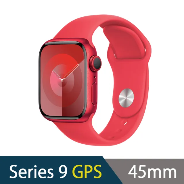 Apple】Watch Series 9 45公釐鋁金屬錶殼搭配運動型錶帶(GPS版) - momo