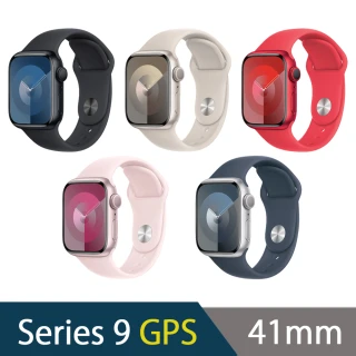 【Apple】Watch Series 9 41公釐鋁金屬錶殼搭配運動型錶帶(GPS版)