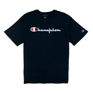 【Champion】官方直營-LOGO印花短袖TEE上衣-男(黑色)