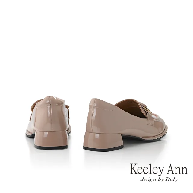 【Keeley Ann】漆皮方扣樂福鞋(粉紅色375772456-Ann系列)
