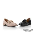 【Keeley Ann】漆皮方扣樂福鞋(粉紅色375772456-Ann系列)