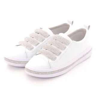 【CUMAR】排鑽魔鬼氈休閒鞋(白色)