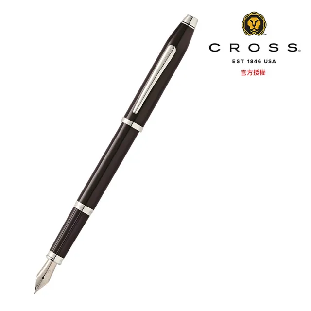 【CROSS】新世紀系列黑亮漆白夾鋼筆(AT0086-102)
