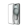 【ABSOLUTE】iPhone 15 6.1吋專用 手滑救星2X雙倍耐衝擊強化9H高硬度玻璃螢幕保護膜(3D全螢幕)