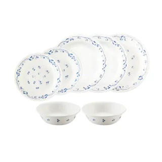【CorelleBrands 康寧餐具】古典藍7件式碗盤餐具組(G19)