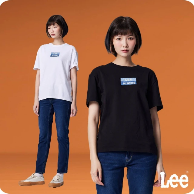 Lee 女裝 短袖T恤 / 胸前 LEE RIDERS 貼布 共2色 男朋友版型 / 101+ 系列(LB302092K11 / LB302092K14)