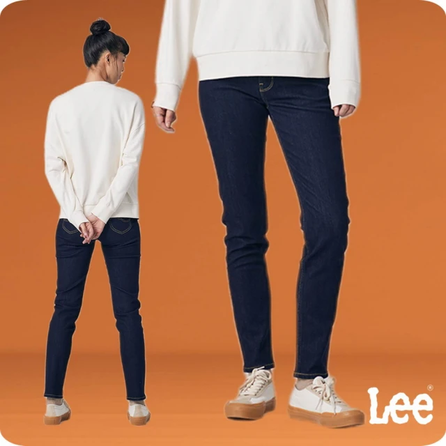 Lee 女裝 牛仔褲 / 409 中腰合身小直筒 深藍洗水(LB317091898)