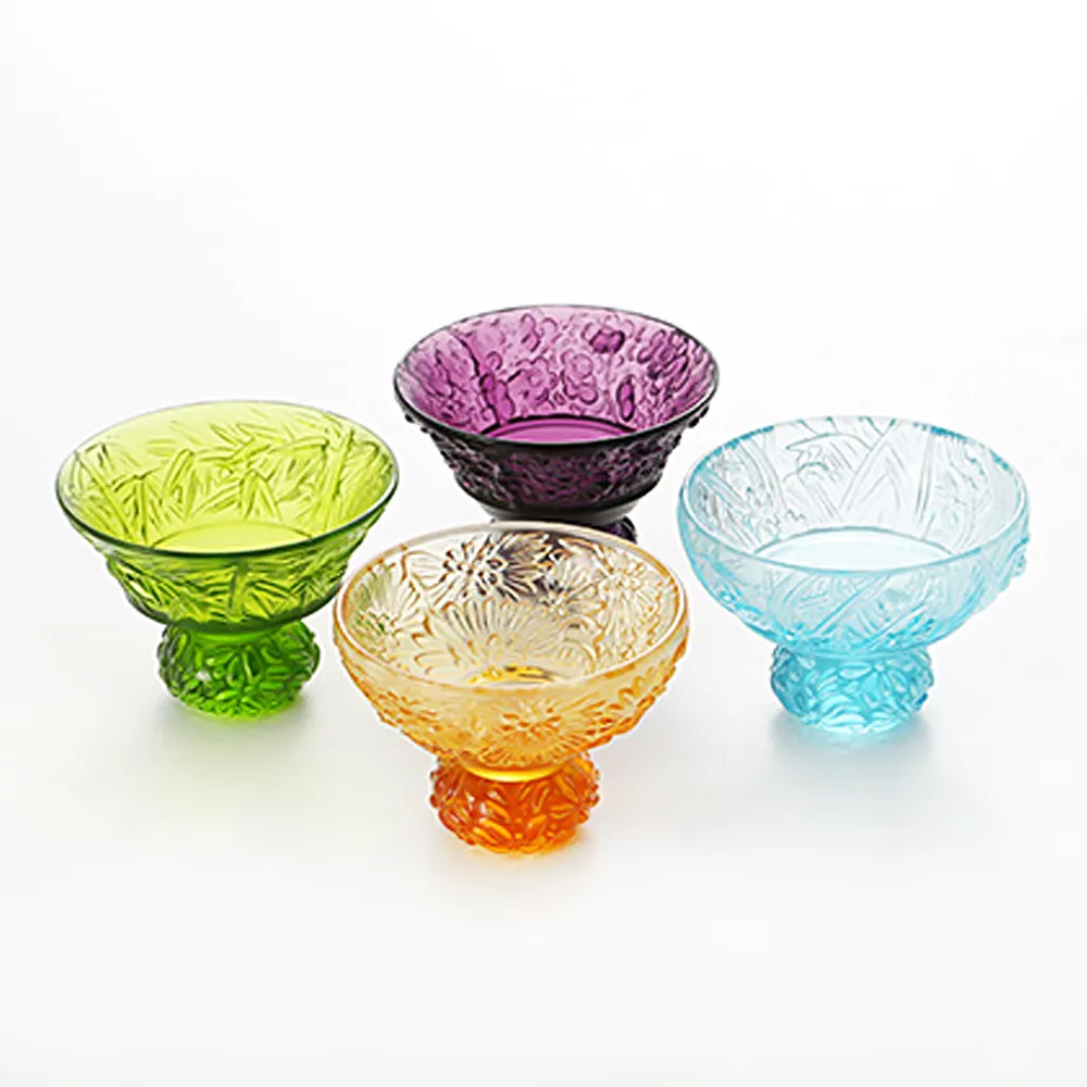 琉璃工房LIVING】四季君子飲套裝4杯入厝禮/交換禮物(入厝禮/酒器/酒杯