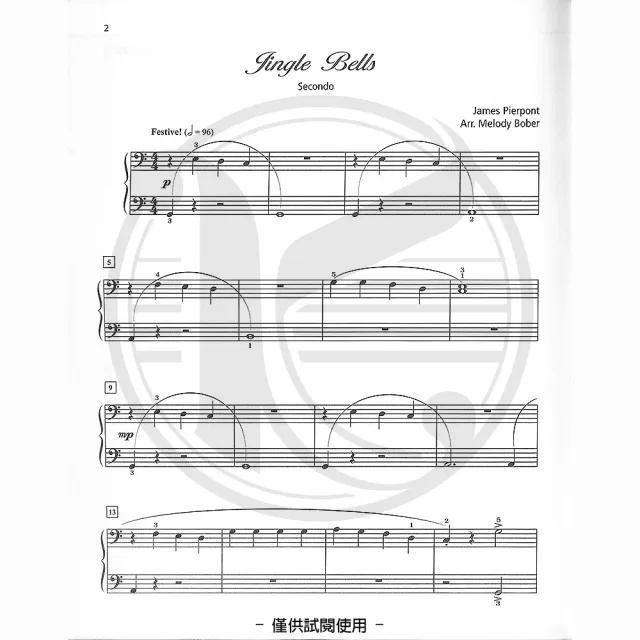 【Kaiyi Music 凱翊音樂】Grand二重奏聖誕系列 鋼琴四手聯彈樂曲集 第3冊