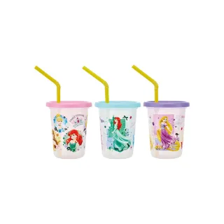 【Skater】迪士尼 塑膠吸管隨行杯三入組 230ml  迪士尼公主(餐具雜貨)