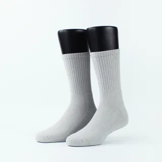 【FOOTER除臭襪】素面輕壓力高筒襪(T99L/XL-灰藍)
