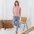 【betty’s 貝蒂思】雪紡蕾絲小澎袖上衣(深粉色)