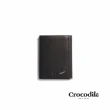 【Crocodile】男皮夾 三折短夾 錢包 6卡-Noble系列-0103-09409-01黑色-鱷魚皮件(男生皮夾 禮物推薦)