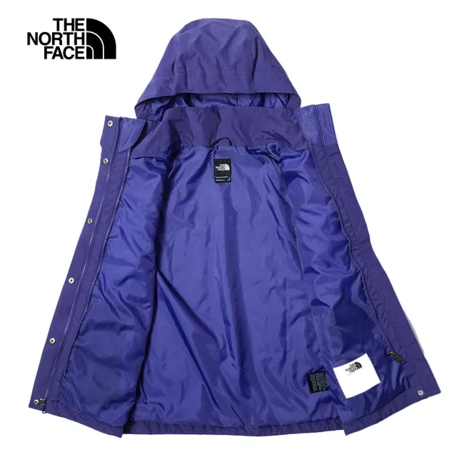 【The North Face 官方旗艦】北面兒童藍紫色DryVent防水透氣保暖連帽三合一外套｜81RSKMI