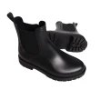 【KOKKO 集團】側拼布低筒防水切爾西雨靴(黑色)