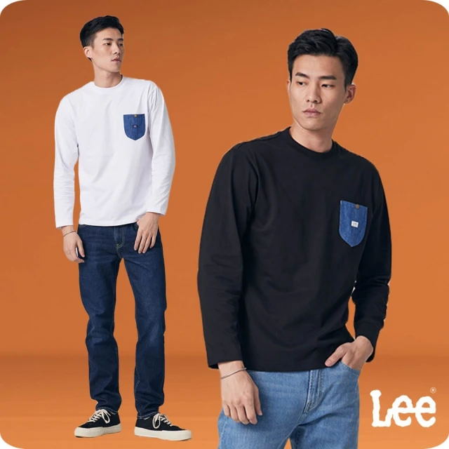 Lee 官方旗艦 女裝 短袖T恤 / 手繪方框LOGO 共3