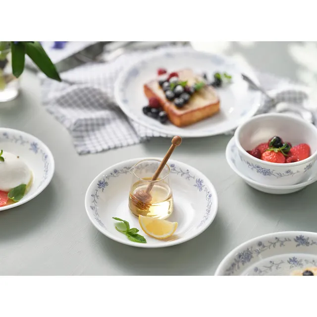 【CorelleBrands 康寧餐具】優雅淡藍3件式餐碗組(C05)