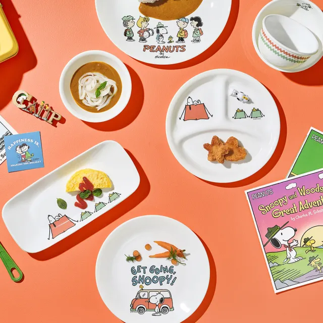 【CorelleBrands 康寧餐具】SNOOPY 露營趣 473ml韓式湯碗2入組-B04