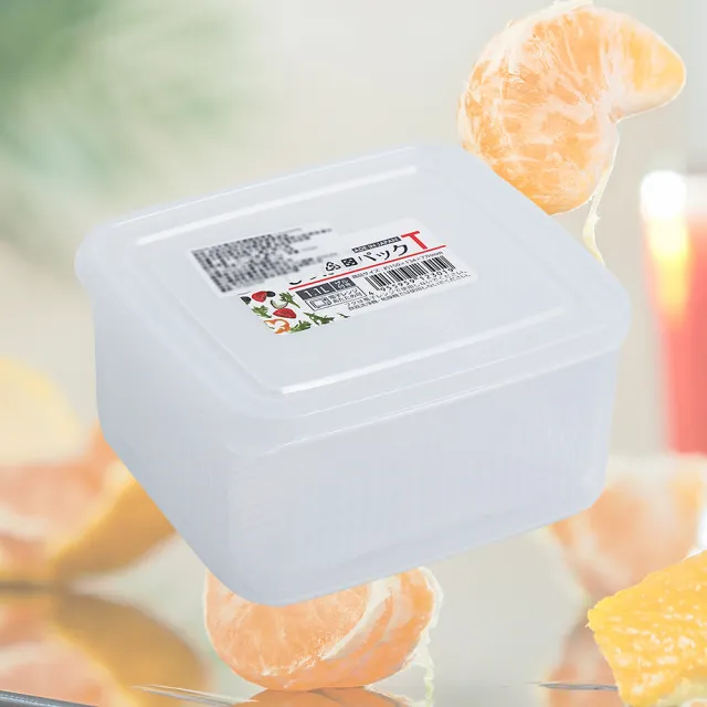 日本製NAKAYA方形可瀝水保鮮盒-1100ml-6入(保鮮盒)