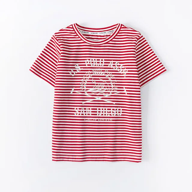 【U.S. POLO ASSN.】男童印花T恤