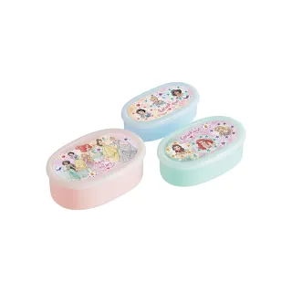 【Skater】迪士尼 可微波便當盒三入組 橢圓形保鮮盒 迪士尼公主(餐具雜貨)