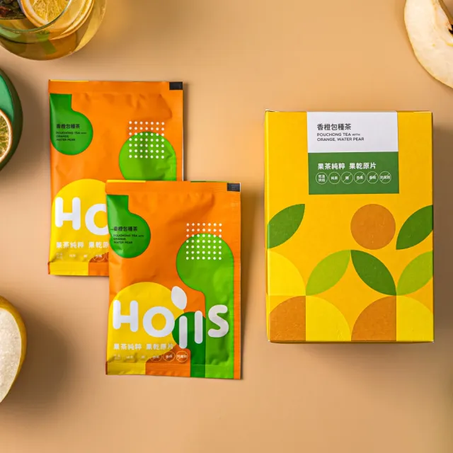 【Hoiis 好集食】香橙包種茶果乾茶8gx12包(內含茶包及2種果乾;可當果乾水)