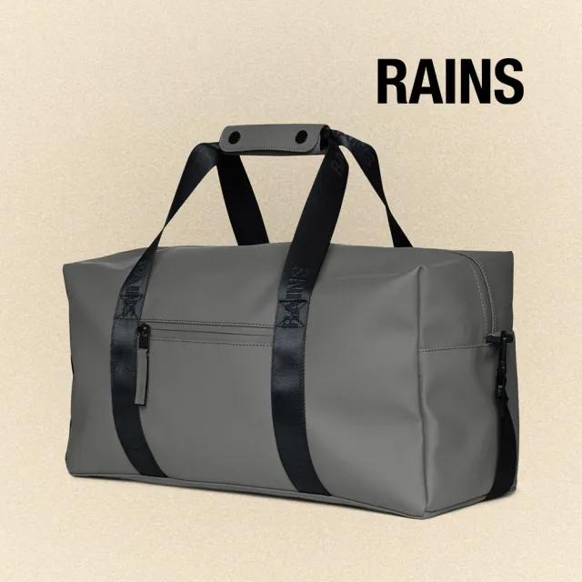 【RAINS官方直營】Trail Gym Bag LOGO織帶防水方形旅行包(Grey 極致灰)