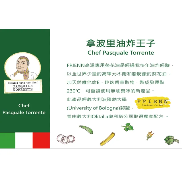 【Olitalia奧利塔】高溫專用葵花油(1000mlx5瓶)