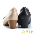 【ORIN】質感菱格壓紋真皮尖頭中跟鞋(裸色)