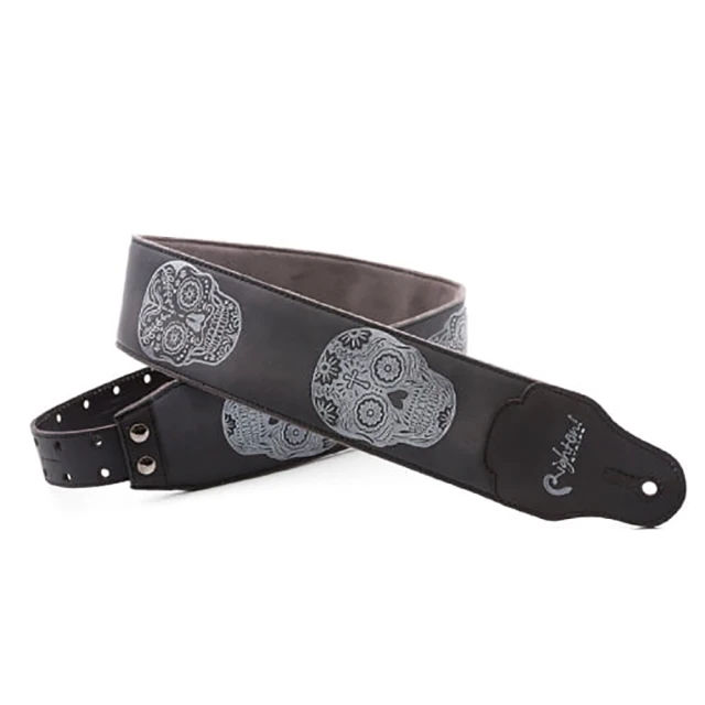 RightOn! Straps Sugar Black 吉他背帶 吉他背帶(Leathercraft 系列 吉他背帶 貝斯背帶 西班牙進口)