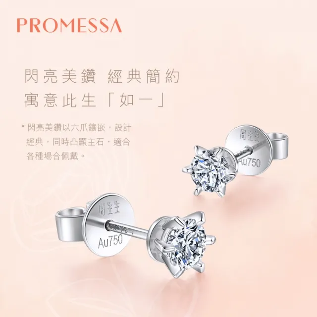 【PROMESSA】共20分 18K金 如一系列 鑽石耳環(一對)