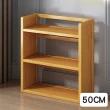 【189號倉】開放式木質桌上型書櫃三層式/50cm(書櫃 書架 收納架 置物架)