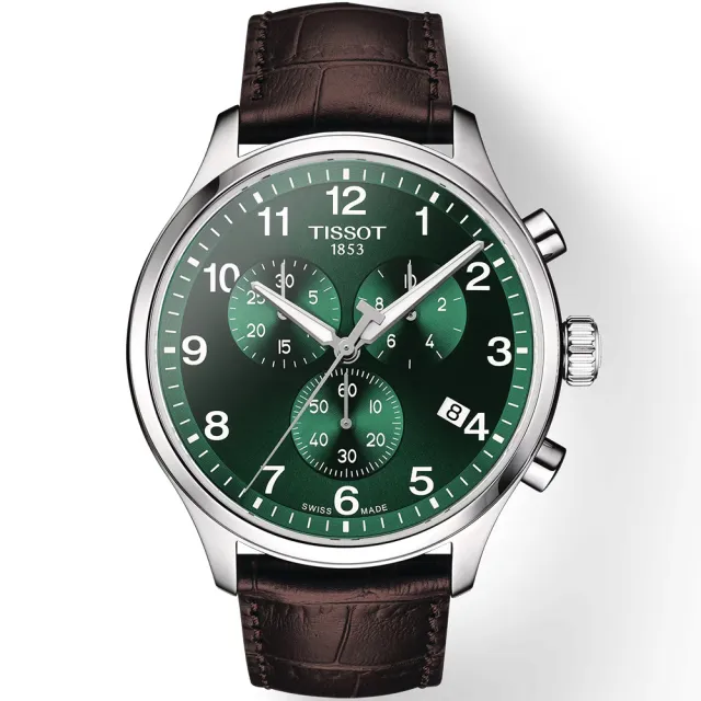 【TISSOT 天梭 官方授權】韻馳系列 Chrono XL三眼計時手錶-45mm 母親節 禮物 送禮(T1166171609200)